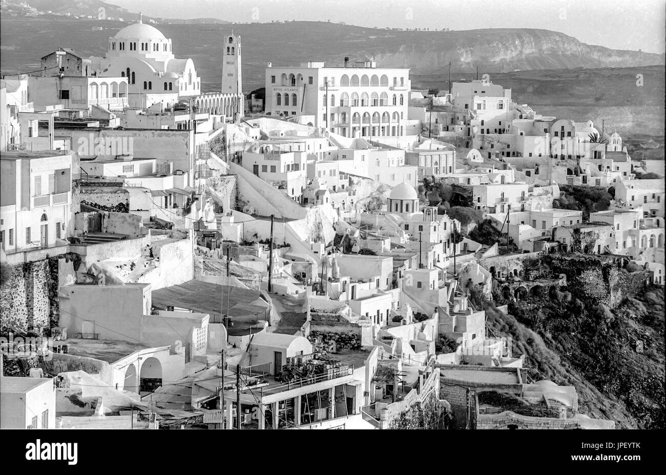 Die griechische Insel Santorin im Jahr 1986 Stockfoto