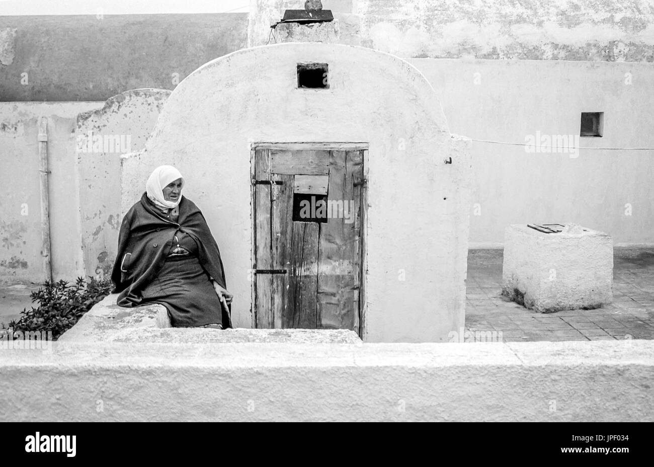 Die griechische Insel Santorin im Jahr 1986 Stockfoto