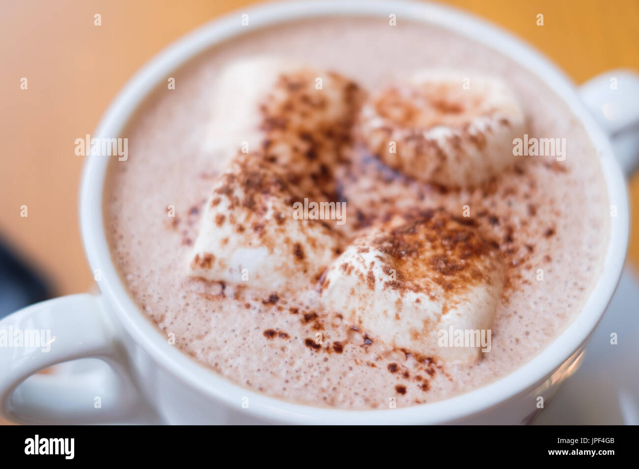 Gourmet-heiße Schokolade mit marshmallows Stockfoto