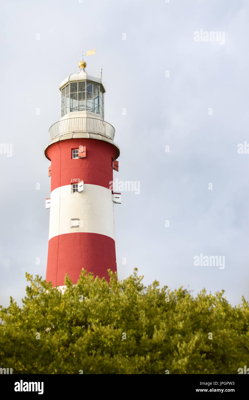 Plymouth-Leuchtturm Stockfoto