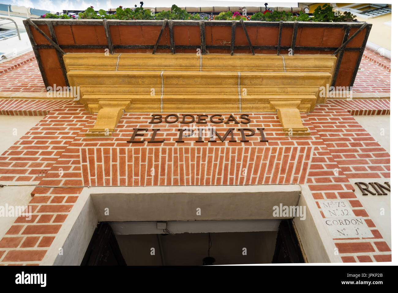 Die renommierten Bodegas el Pimpi in Málaga Stockfoto
