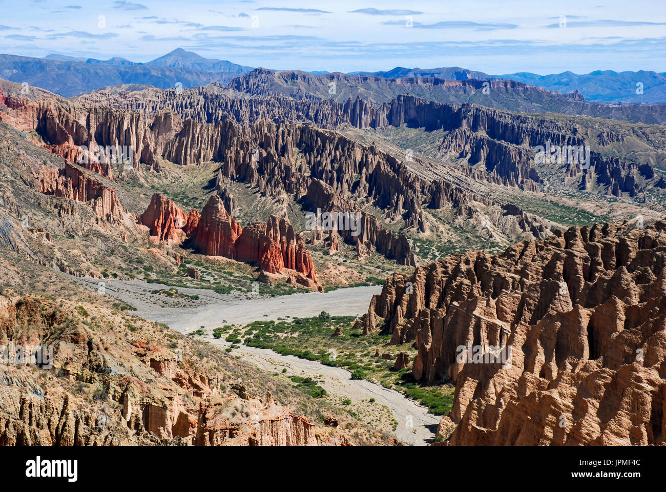 El sillar o Valle De La Luna, Tupiza, Salinen-Tour. Bolivien, Südamerika Stockfoto