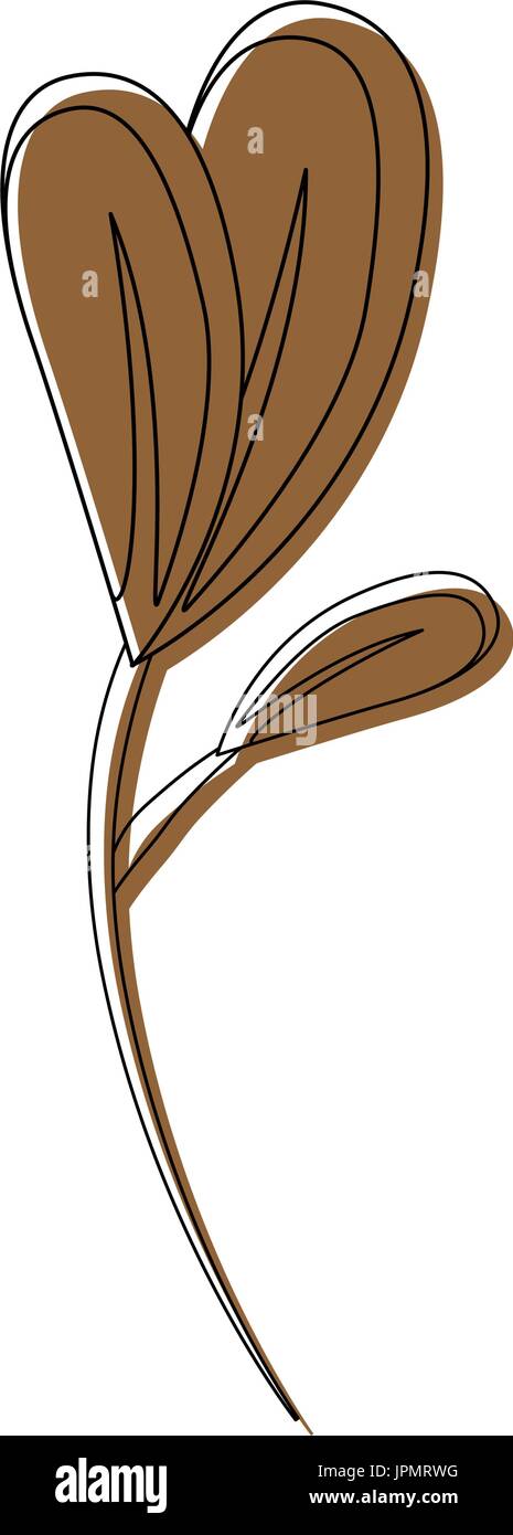 trockene Blätter Symbol auf weißem Hintergrund-Vektor-illustration Stock Vektor