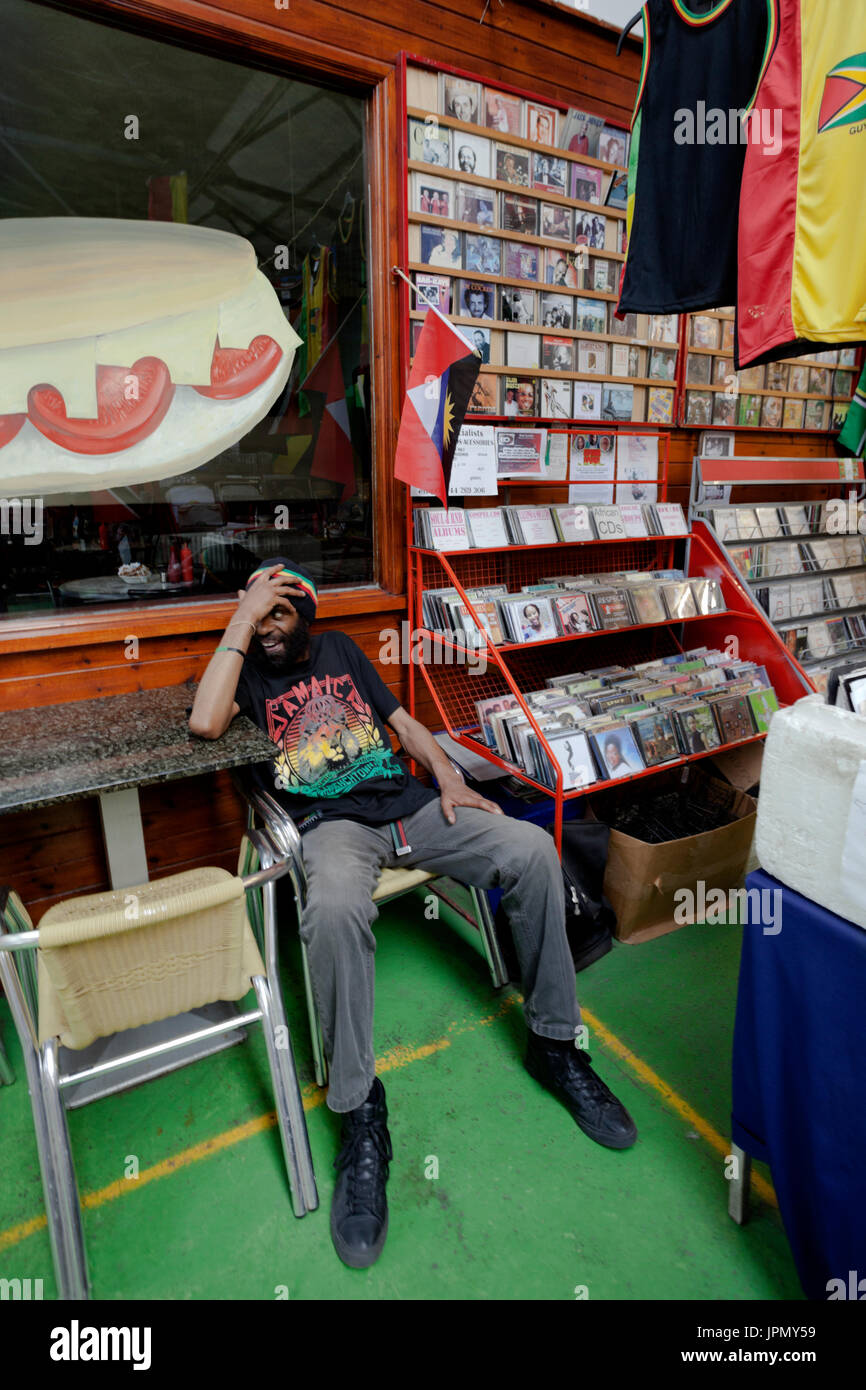 Record Store in Tooting Markt Stockfoto