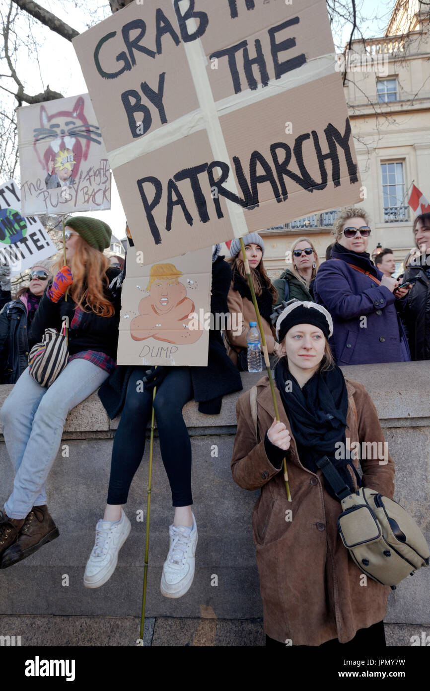 Frauen März London Januar 2017 Stockfoto