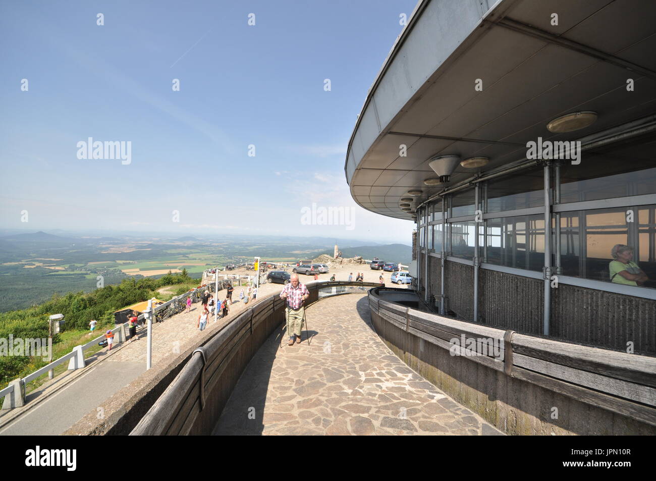 Fernsehturm Ještěd, Radio, Fernsehen Stockfoto