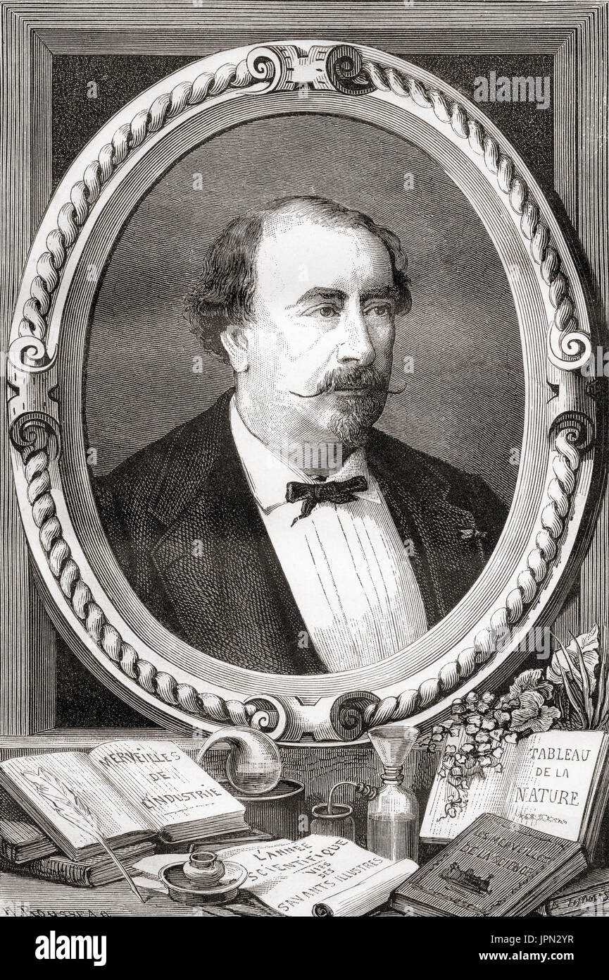 Louis Figuier, 1819 – 1894.  Französischer Wissenschaftler und Schriftsteller.  Von Les Merveilles De La Science veröffentlichte 1870. Stockfoto