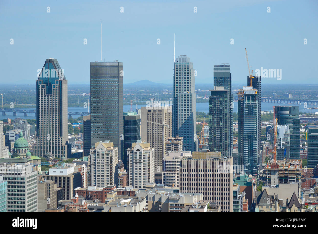 Skyline von Montreal im Sommer, Kanada Stockfoto