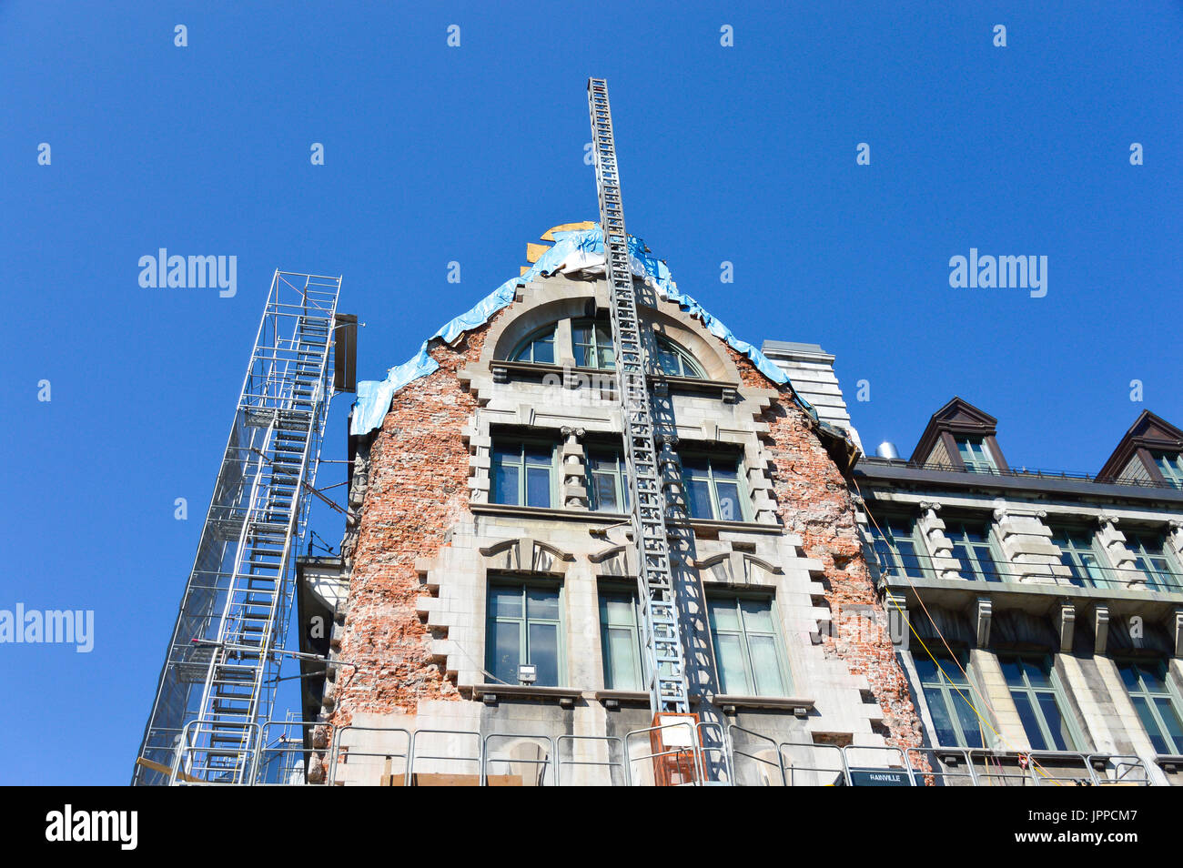 Montreal, Kanada - 1. August 2017: Die Renovierung eines alten Gebäudes an der Mcgill Universität, Kanada Stockfoto