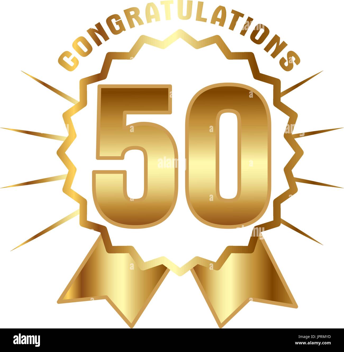 Geburtstag goldene fünfzig Jahre Zahl Alamy