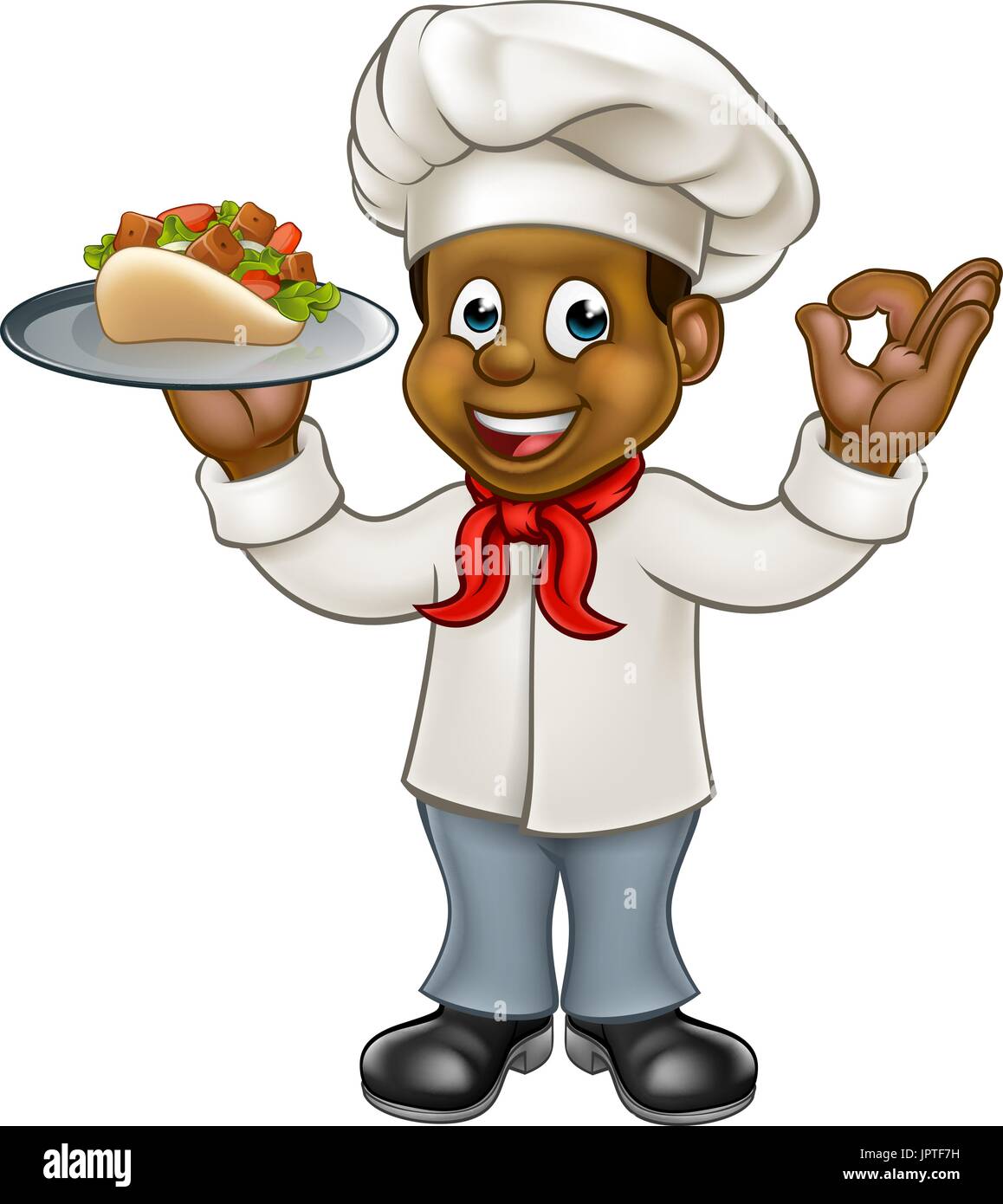 Cartoon Chef Kebab Stock Vektor