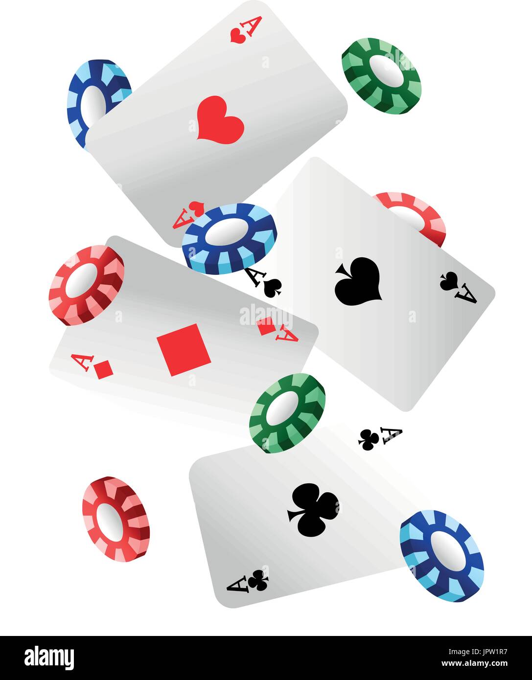 Illustration des Satzes von Casino Icons auf isolierten weißen Hintergrund-Website und mobile app-Design-Vektor-Illustration. Stock Vektor