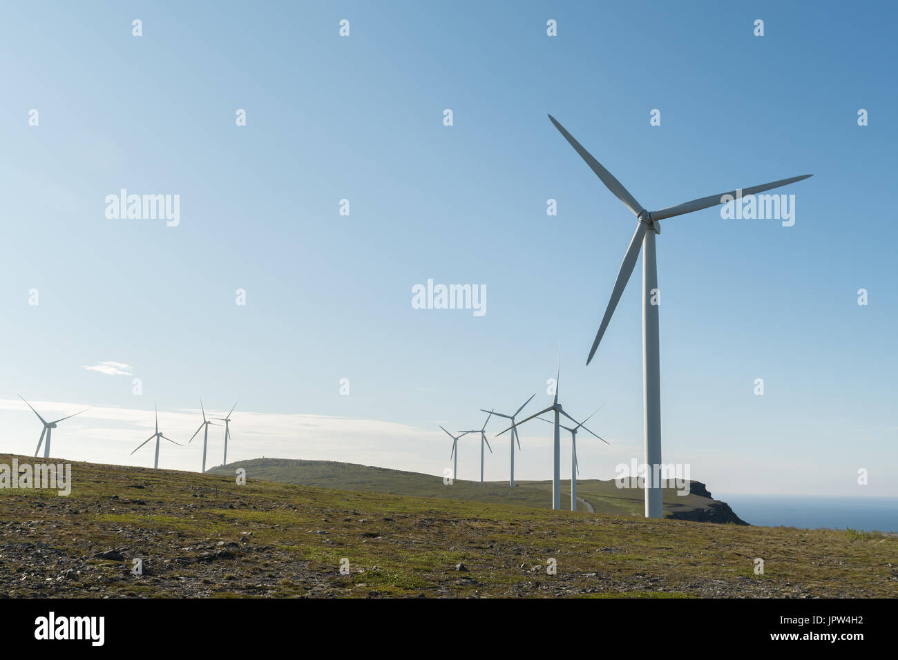 Windmühle Windmühlen Nordnorwegen Stockfoto