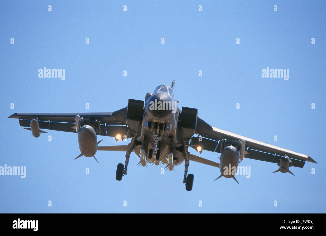Königliche Luftwaffe RAF Panavia Tornado IDS Finale-Ansatz Stockfoto