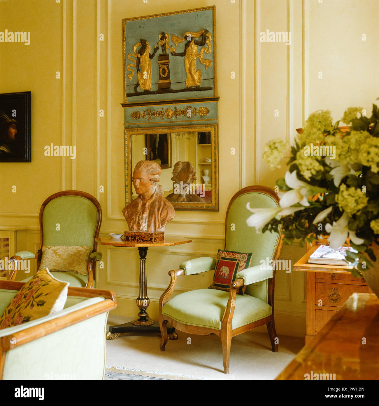 Bierdermeier Stil Sessel Stockfoto