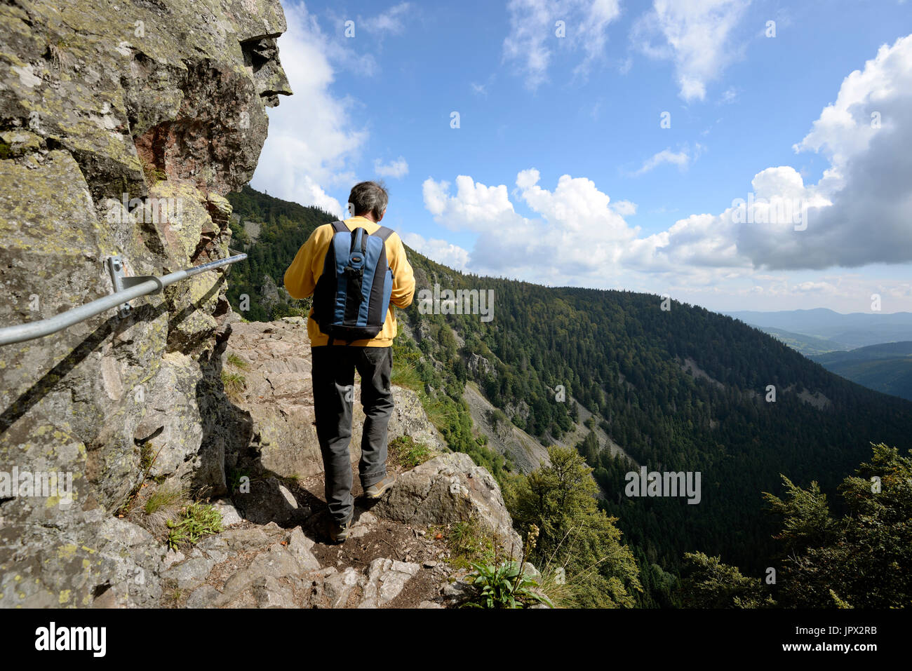 Wandern den Trail des Roches - Vogesen-Frankreich Stockfotografie - Alamy