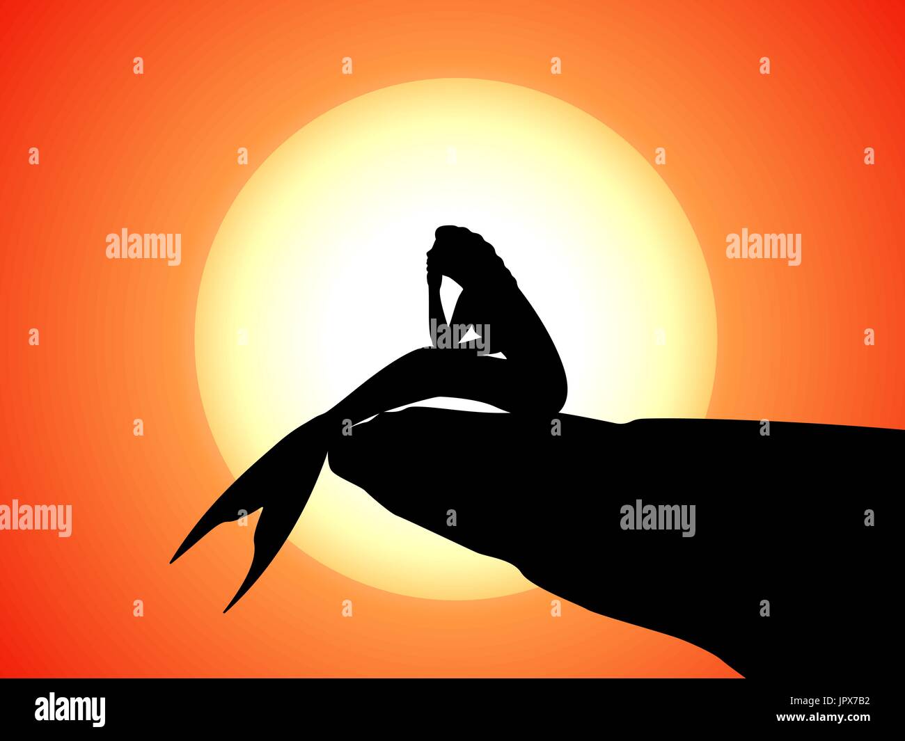 Meerjungfrau silhouette -Fotos und -Bildmaterial in hoher Auflösung – Alamy