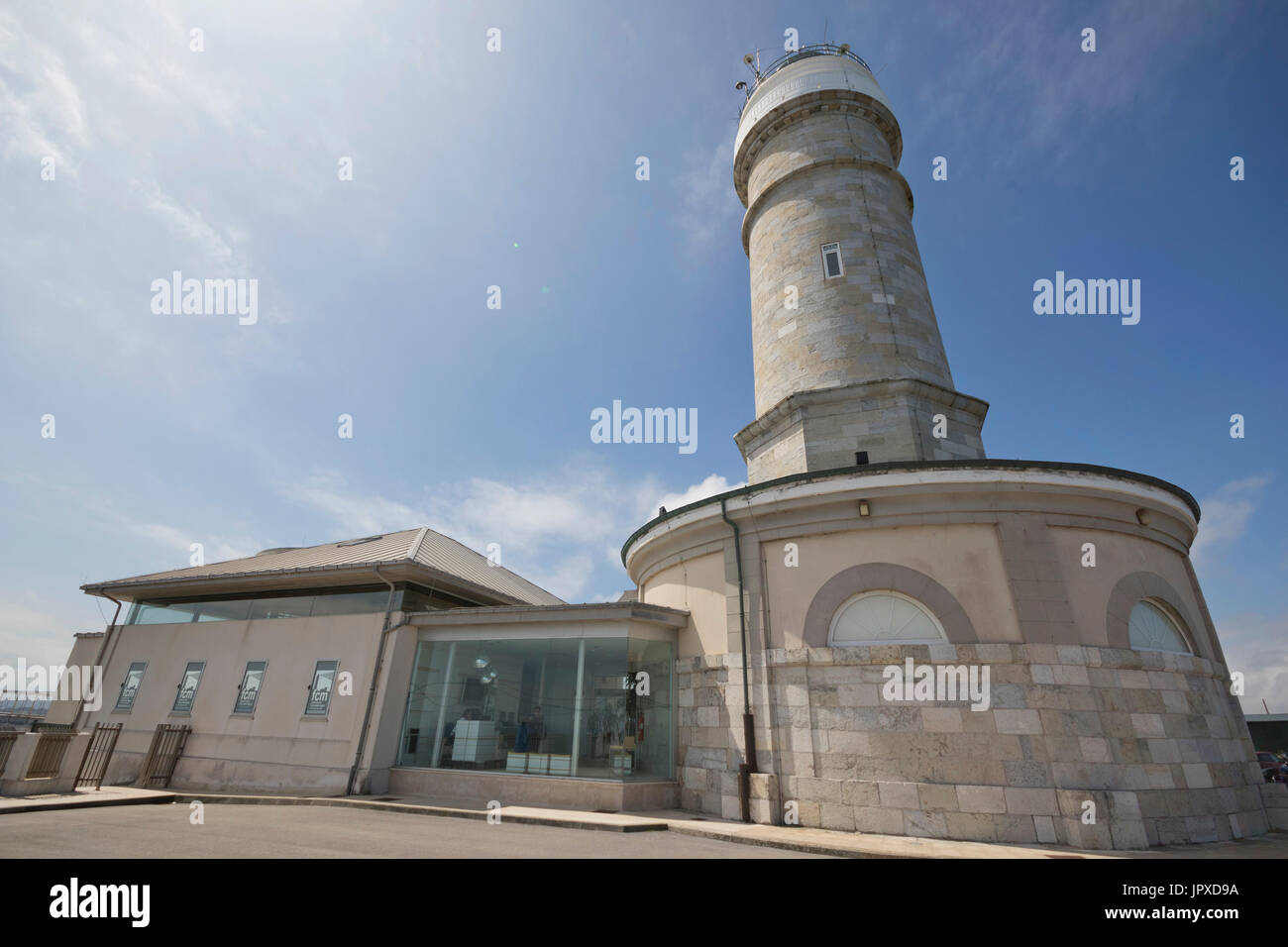 Cabo Mayor Leuchtturm (Santander, Kantabrien, Spanien). Stockfoto