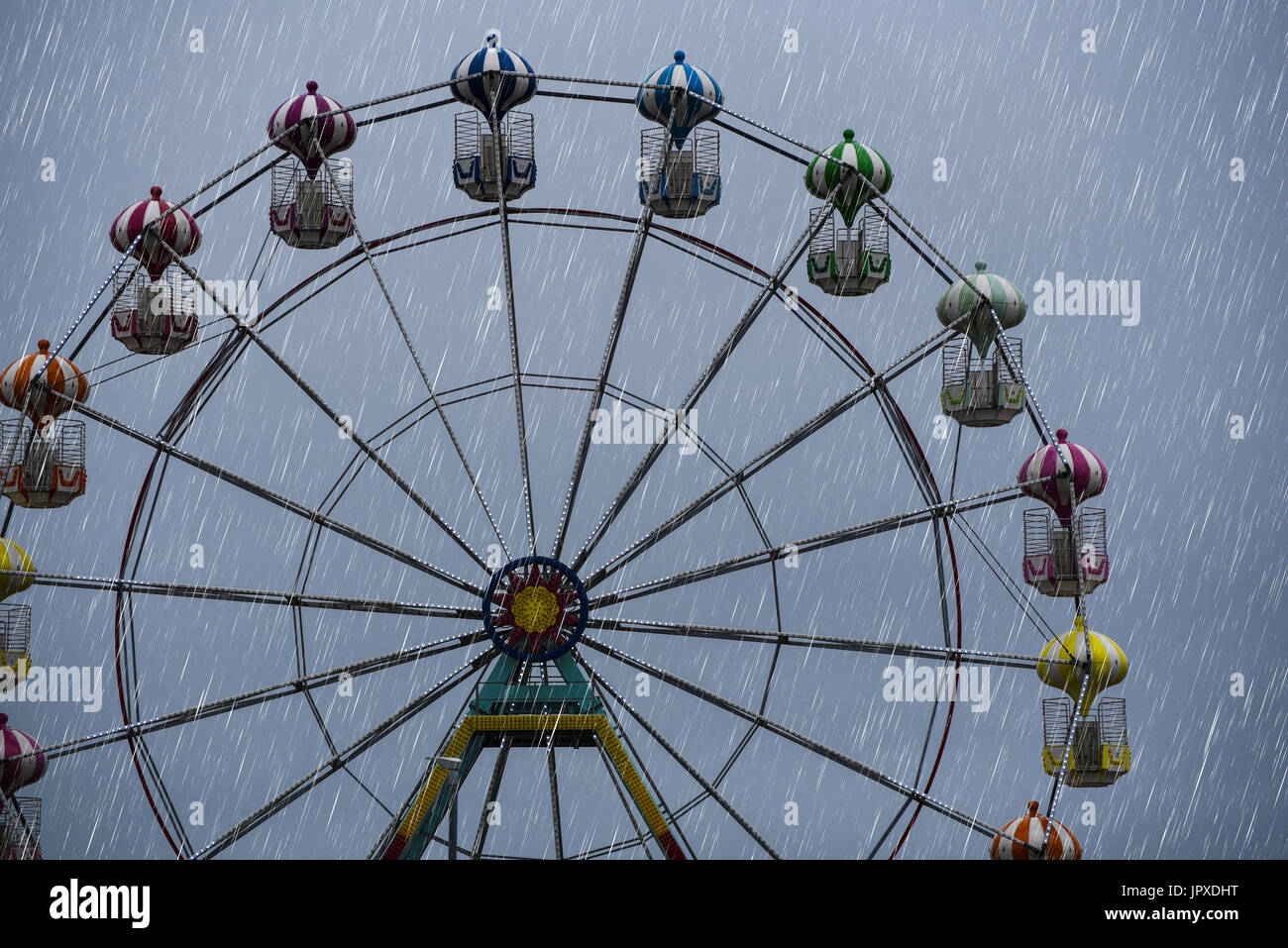 Riesenrad in Skegness fotografiert Stockfoto