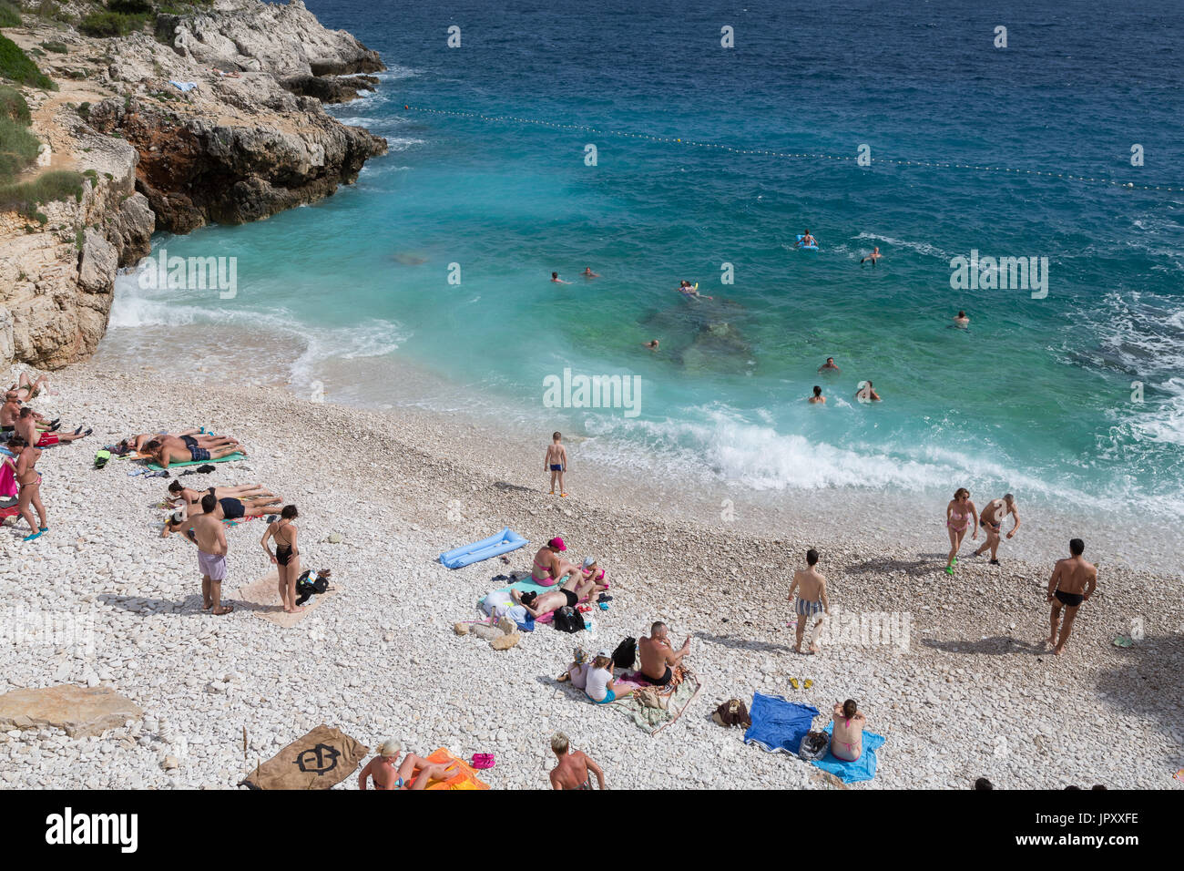 Hawai Strand in Pula, Kroatien Stockfoto
