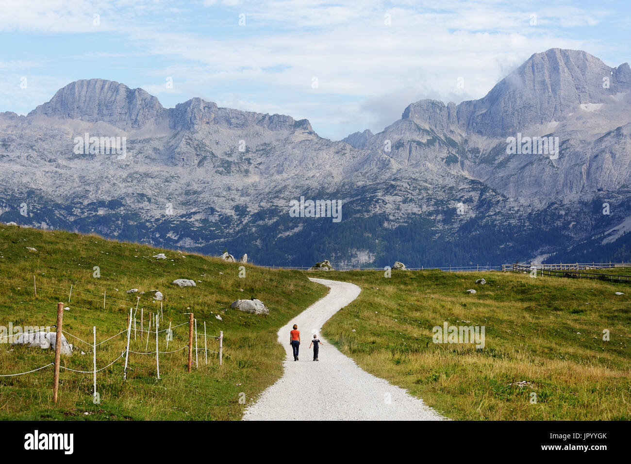 Das Hochland von Montasio (Altopiano del Montasio), Julische Alpen, Friaul Julisch Venetien, Italien. Stockfoto