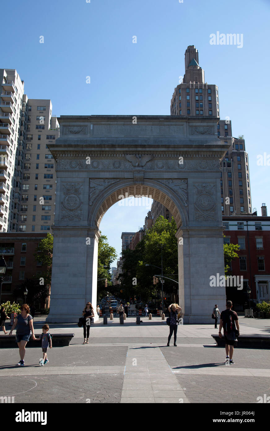 Bogen der Washington Square Park in Lower Manhattan - New York - USA Stockfoto