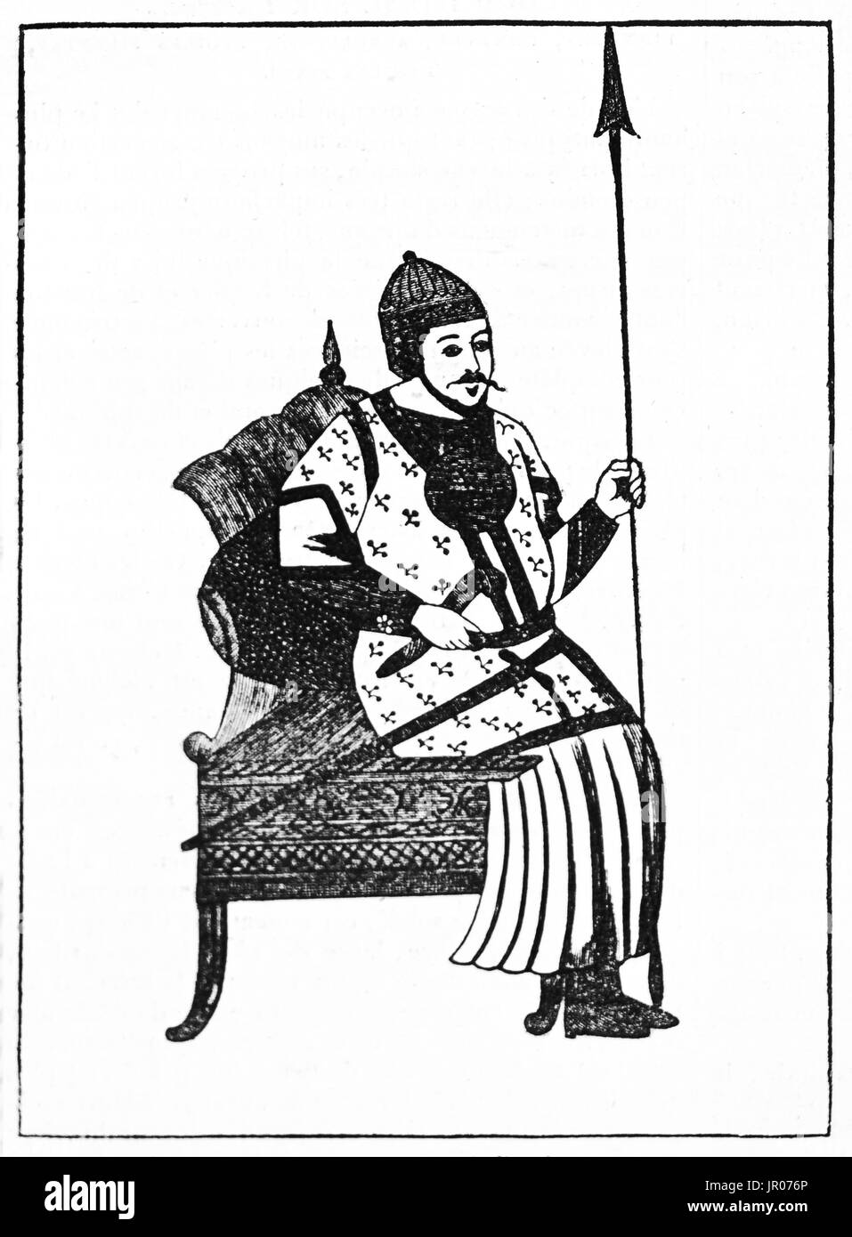 Alten graviert Reproduktion eines Timur-Portraits. Von unbekannter Autor veröffentlicht am Magasin Pittoresque, Paris, 1833. Stockfoto