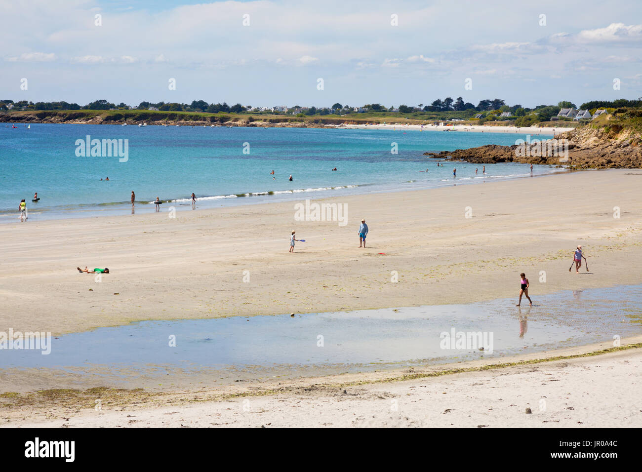 Bretagne Strand - Raguenez Strand, Finistere, Bretagne, Nordfrankreich, Europa Stockfoto