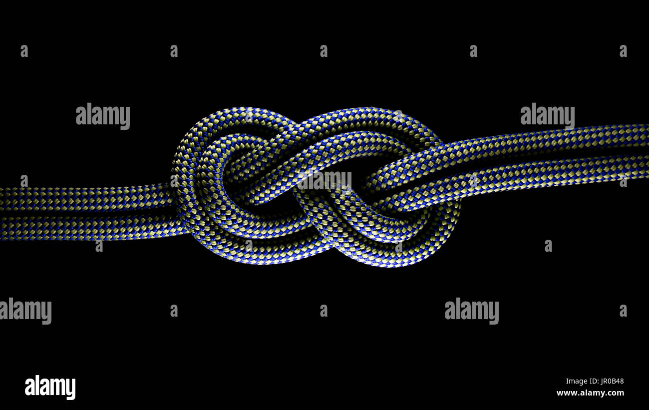 Knot Knoten Seil klettern Segeln Achtknoten Stockfoto