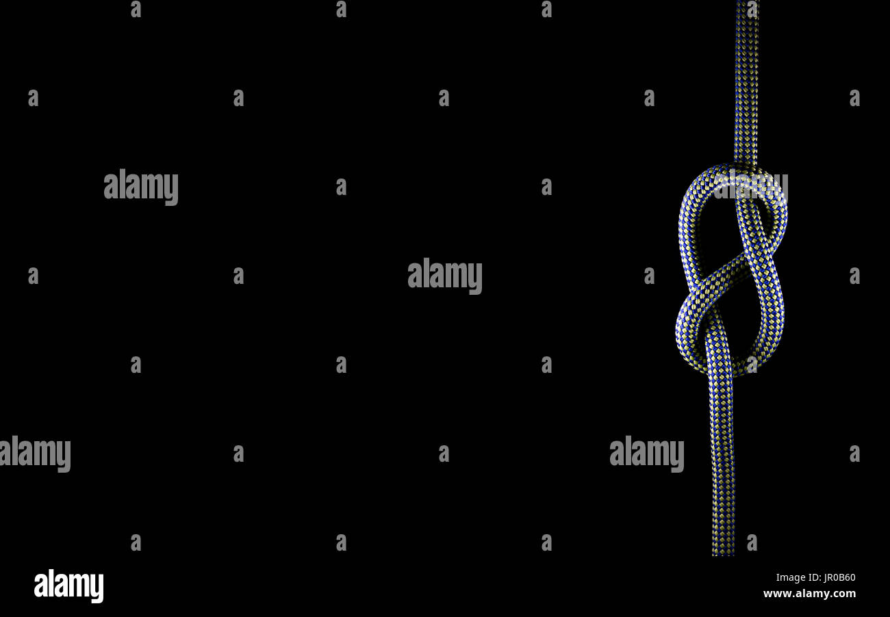 Knot Knoten Seil klettern Segeln Achtknoten Stockfoto