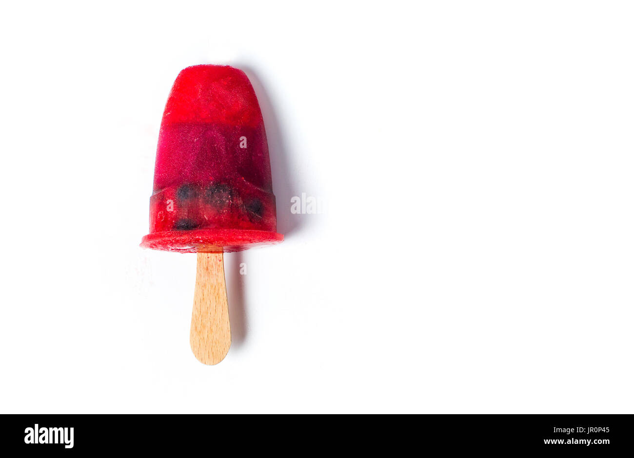 Hausgemachte Wassermelone Frucht Eis am Stiel-Eis isoliert Stockfoto