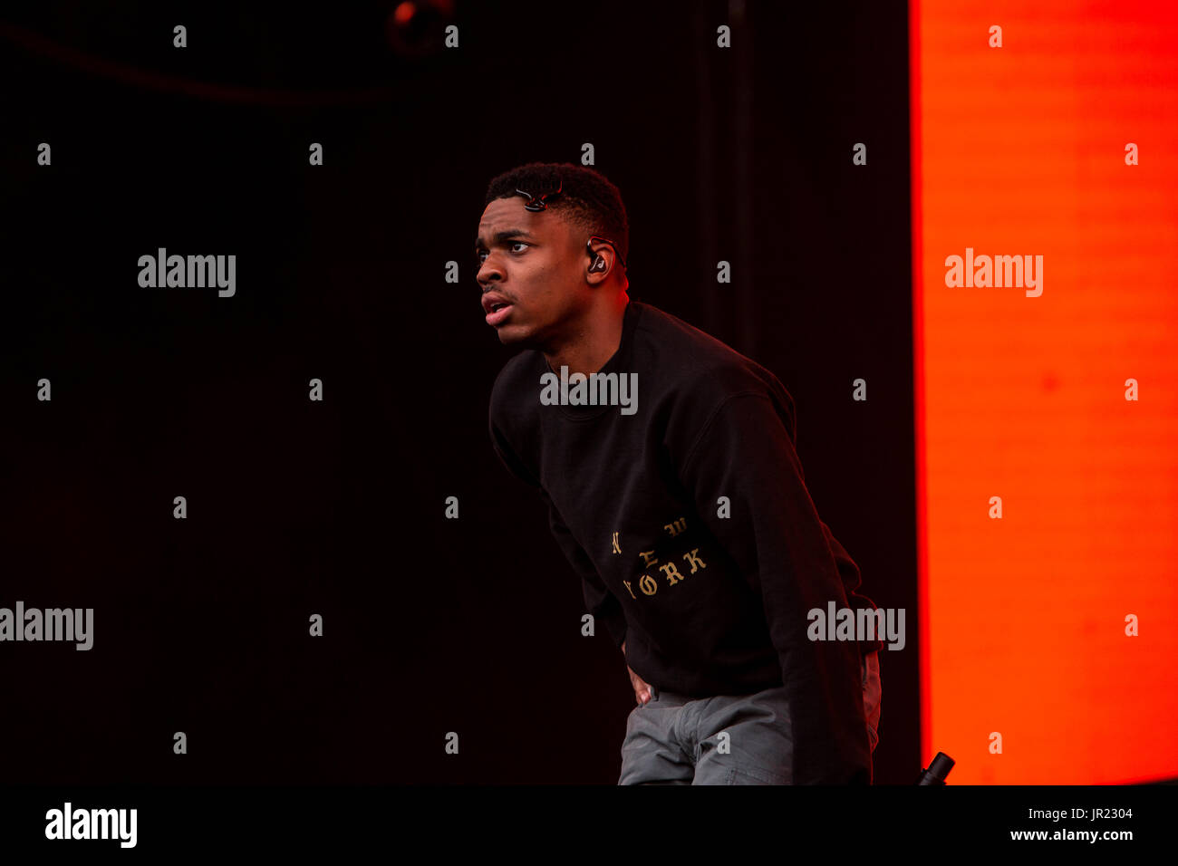 Vince Staples erklingt in Panorama in New York City Stockfoto