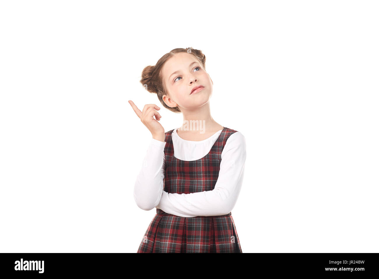 Schulmädchen, die Generierung von Ideen Stockfoto