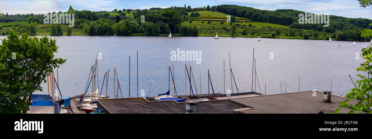 Essen in Deutschland, Blick vom Baldeney See (Baldeneysee) Stockfoto
