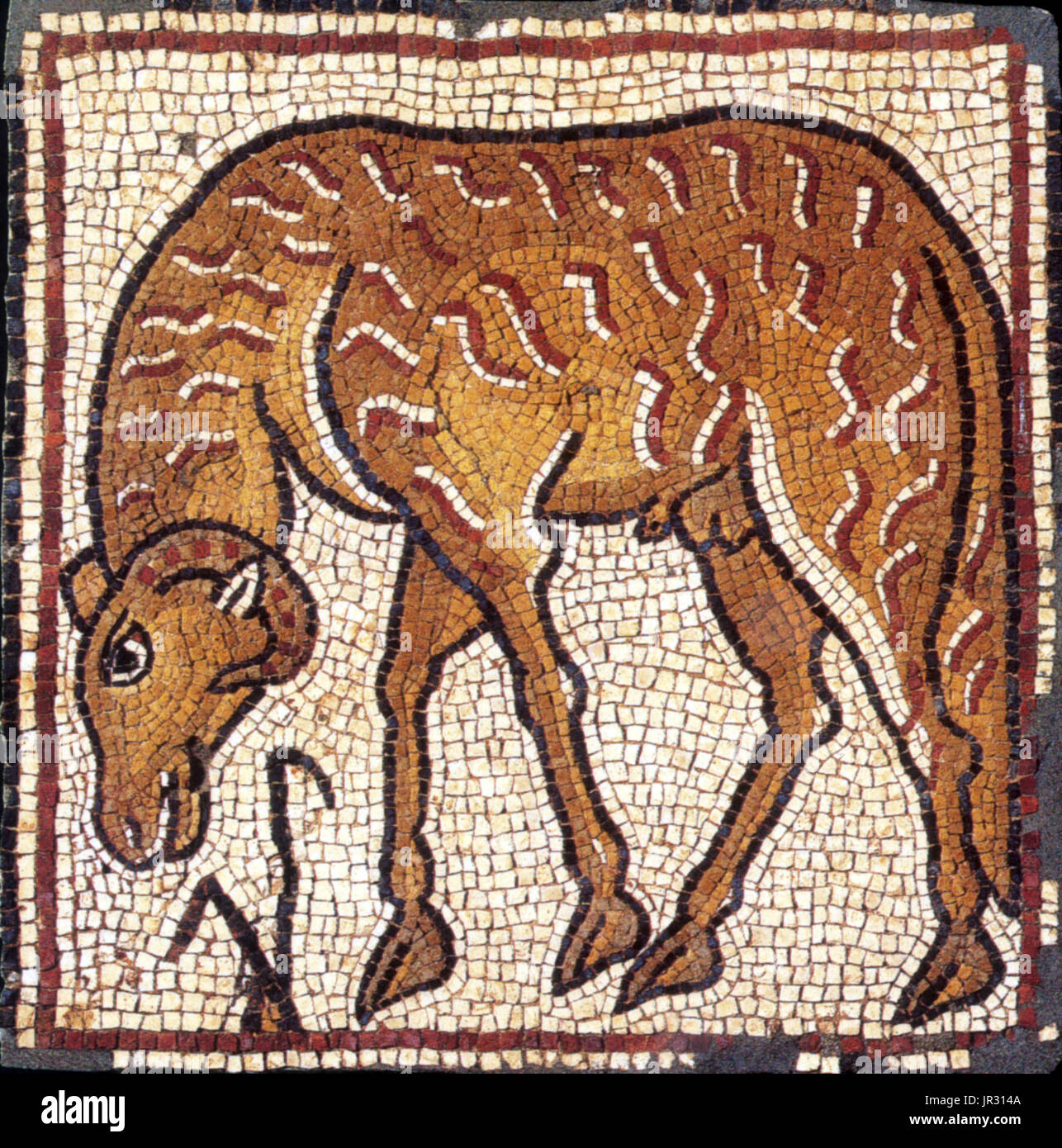 Ram, byzantinische Mosaik, 6. Stockfoto