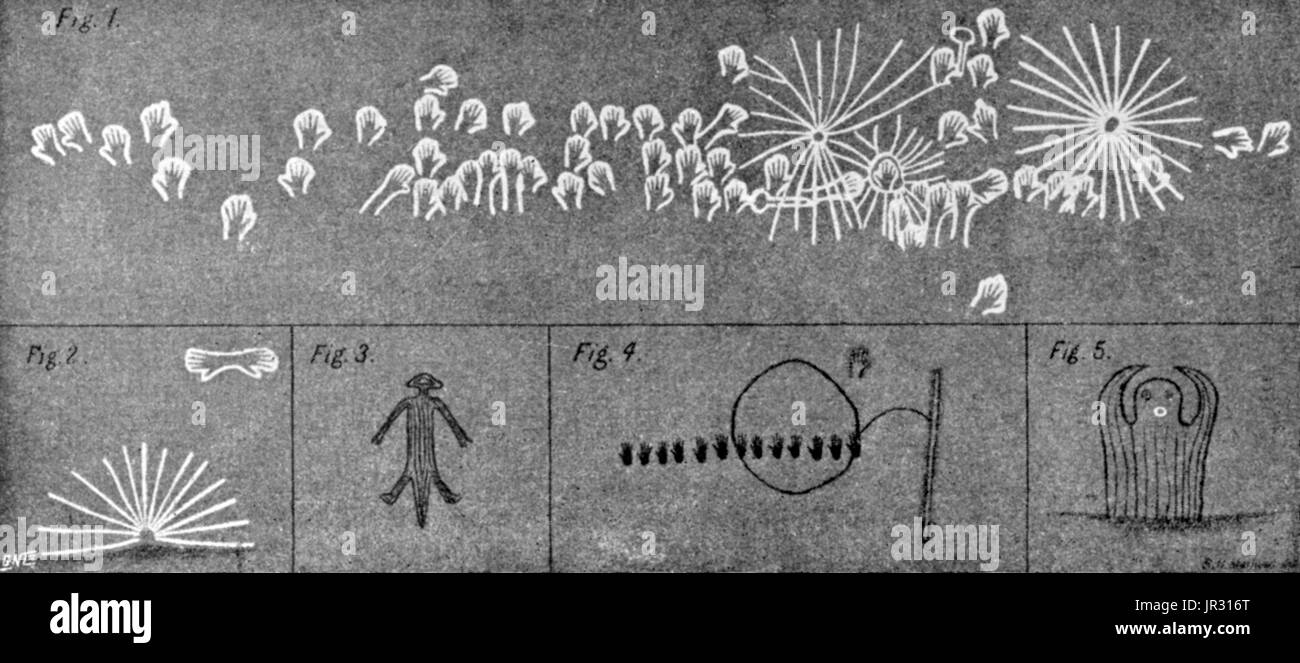 Aborigene-Kunst ist die älteste ununterbrochene Tradition der Kunst in der Welt. Die älteste fest datiert Felskunst Malerei in Australien ist eine Kohle Zeichnung auf einem Felsen Fragment gefunden während der Ausgrabung der Narwala Gabarnmang Rock Shelter in Süd-West-Arnhemland im Northern Territory. 28.000 Jahre datiert, ist es eines der ältesten bekannten Stücken von Felsmalereien auf der Erde mit einer bestätigten Termin. Felskunst, darunter Malerei und Gravur oder Carving, finden Sie an Standorten in ganz Deutschland. Aborigine-Felskunst hat schon seit längerer Zeit, mit den ältesten Beispielen in Wester Stockfoto