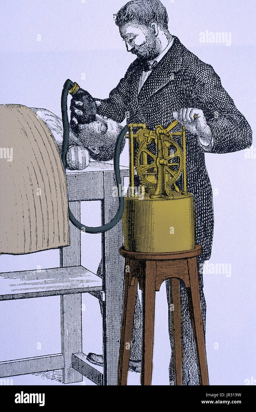 1846 frühe Pumpe Anästhesie. Stockfoto