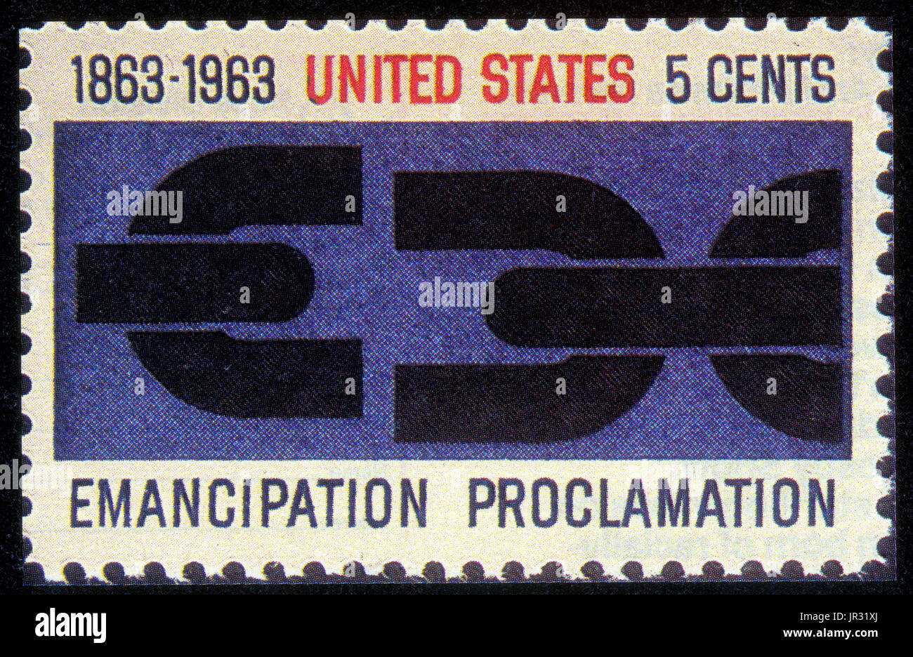 Emanzipations-proklamation, US Briefmarke, 1963 Stockfoto