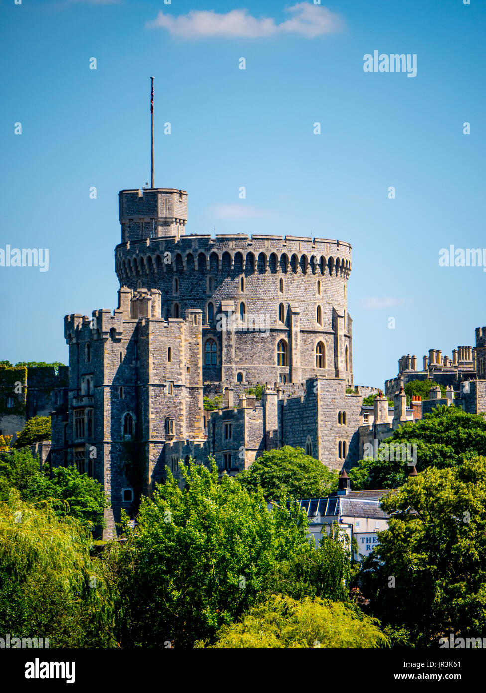 Skyline von Schloss Windsor, Windsor, Berkshire, England, UK, GB. Stockfoto