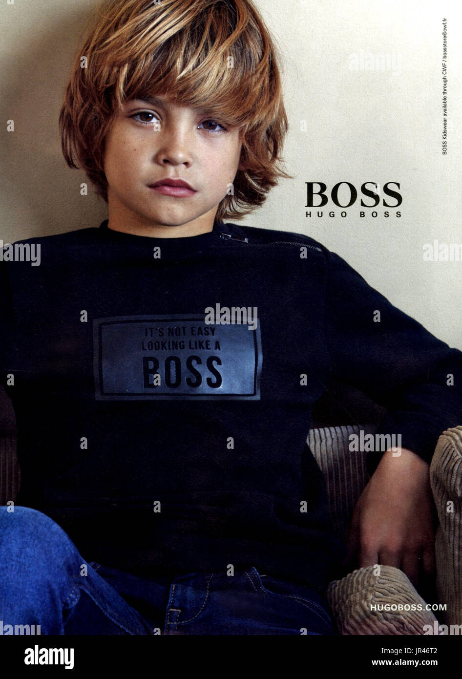 2010er Jahre UK Hugo Boss Magazin Anzeige Stockfoto