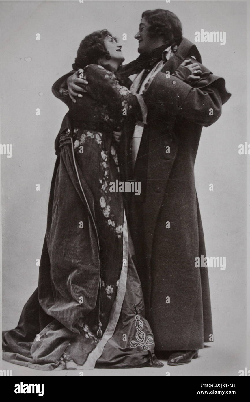 Miss Julia Nielson und Herr Fred Perry in "Scarlet Pimpernel" - Edwardian Schauspielerin Stockfoto