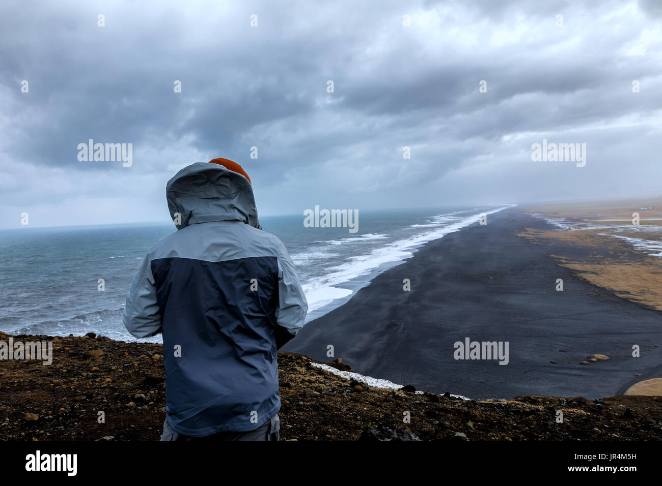 Black Sand Beach, Vik, Island Stockfoto