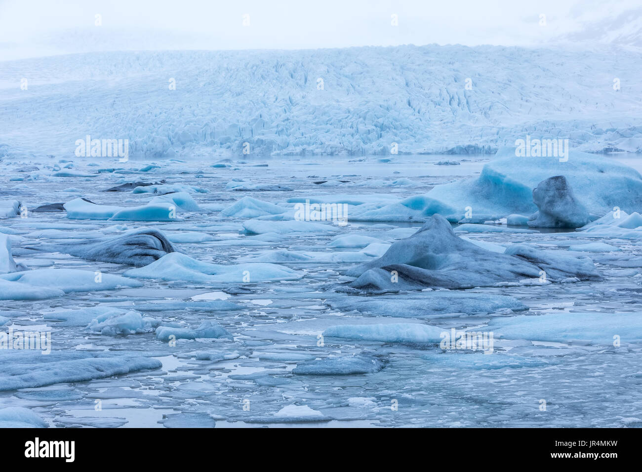 Gletscherlandschaft in Island Stockfoto