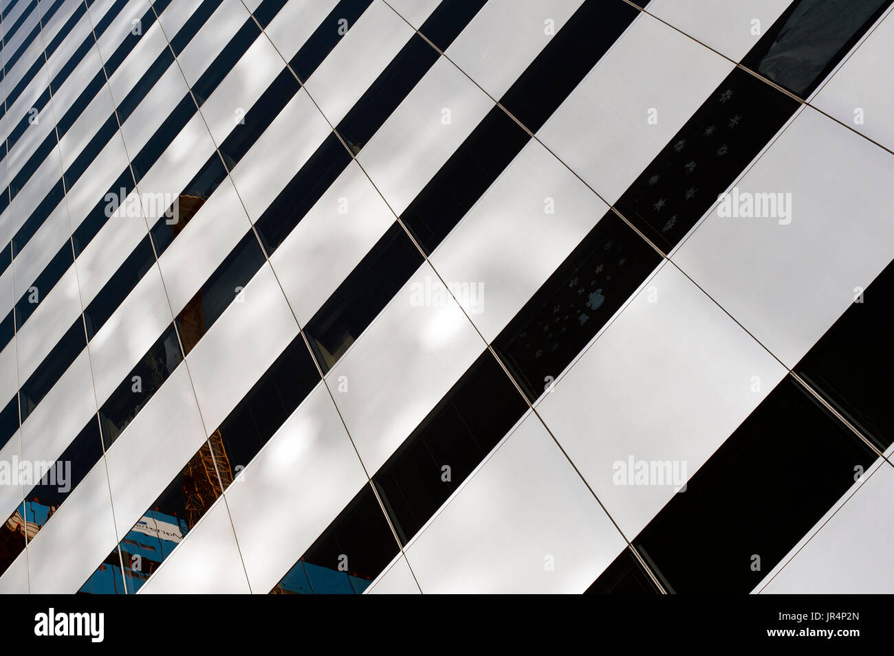 Aufbau downtown Seattle abstrakte Ansichten des Gebäudes und Glas Fenster mit Reflexionen Stockfoto