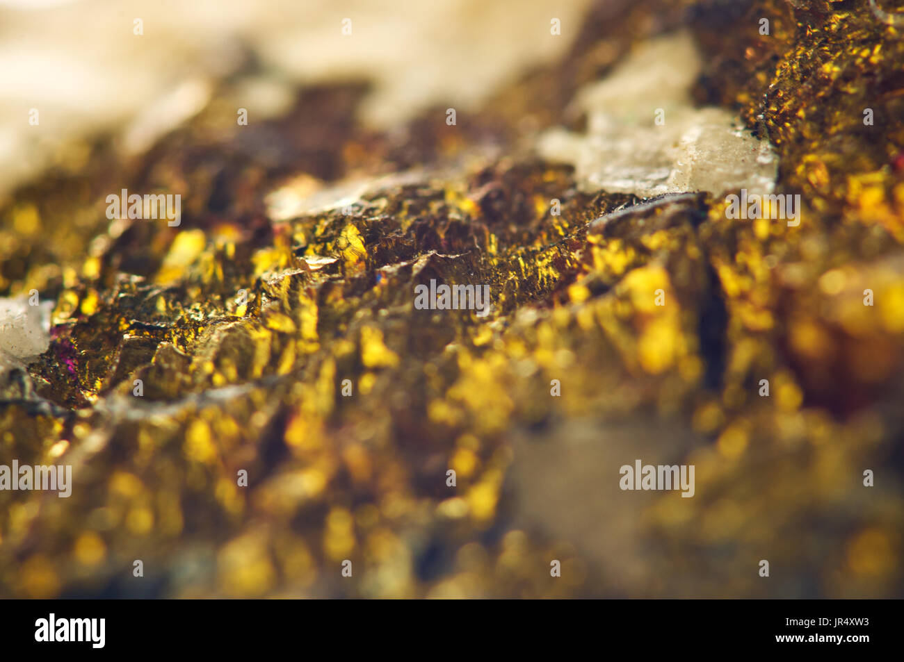 Abstrakte Goldgrund aus natürlichen Mineral. Makro Stockfoto