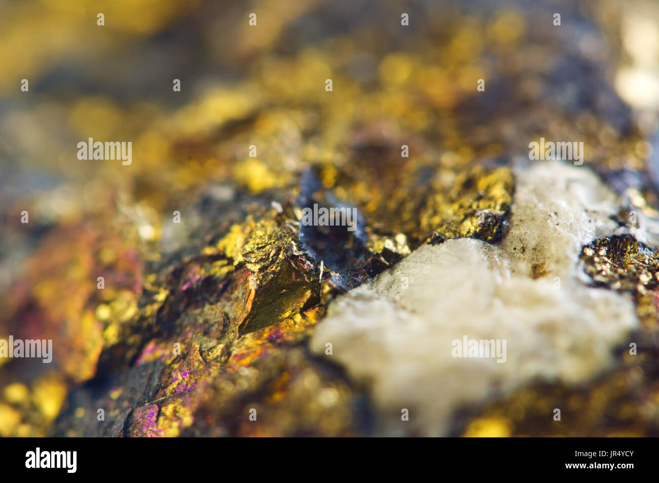 Abstrakte Goldgrund aus natürlichen Mineral. Makro Stockfoto