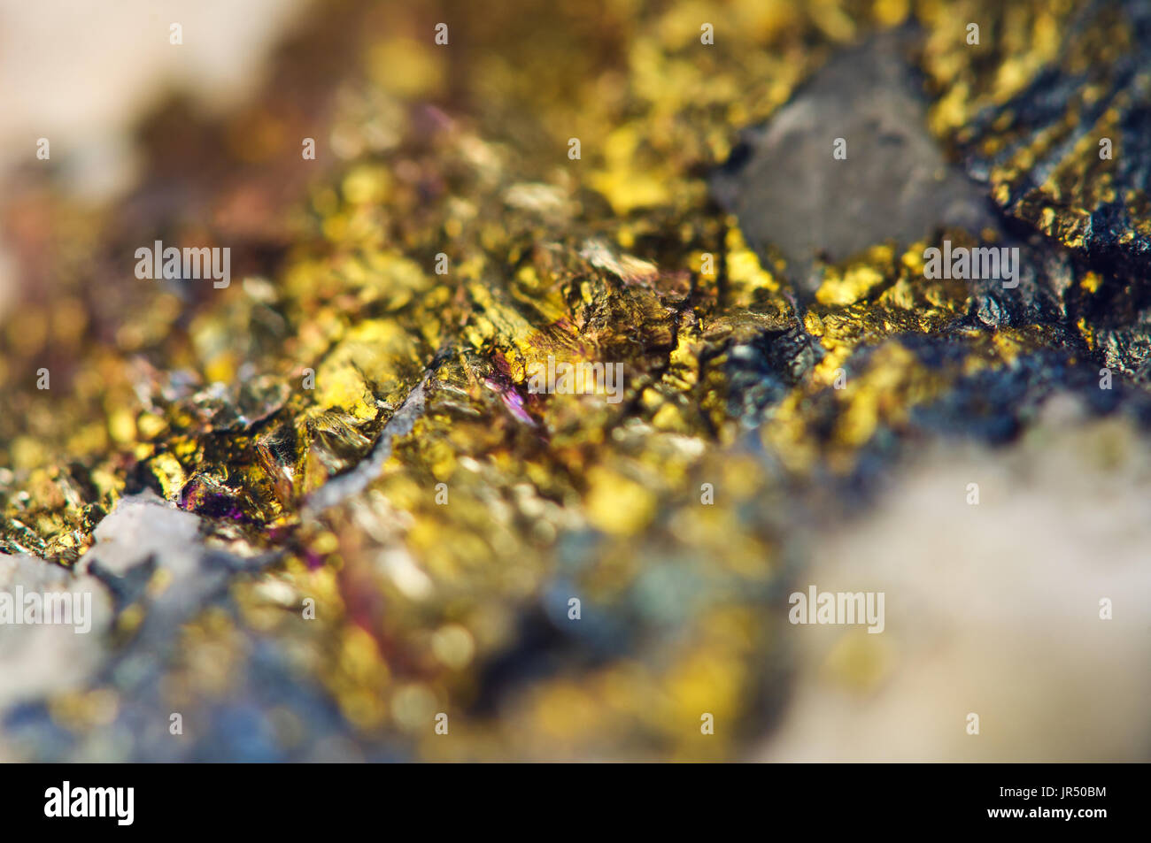 Abstrakte Goldgrund aus natürlichen Mineral. Makro Stockfoto