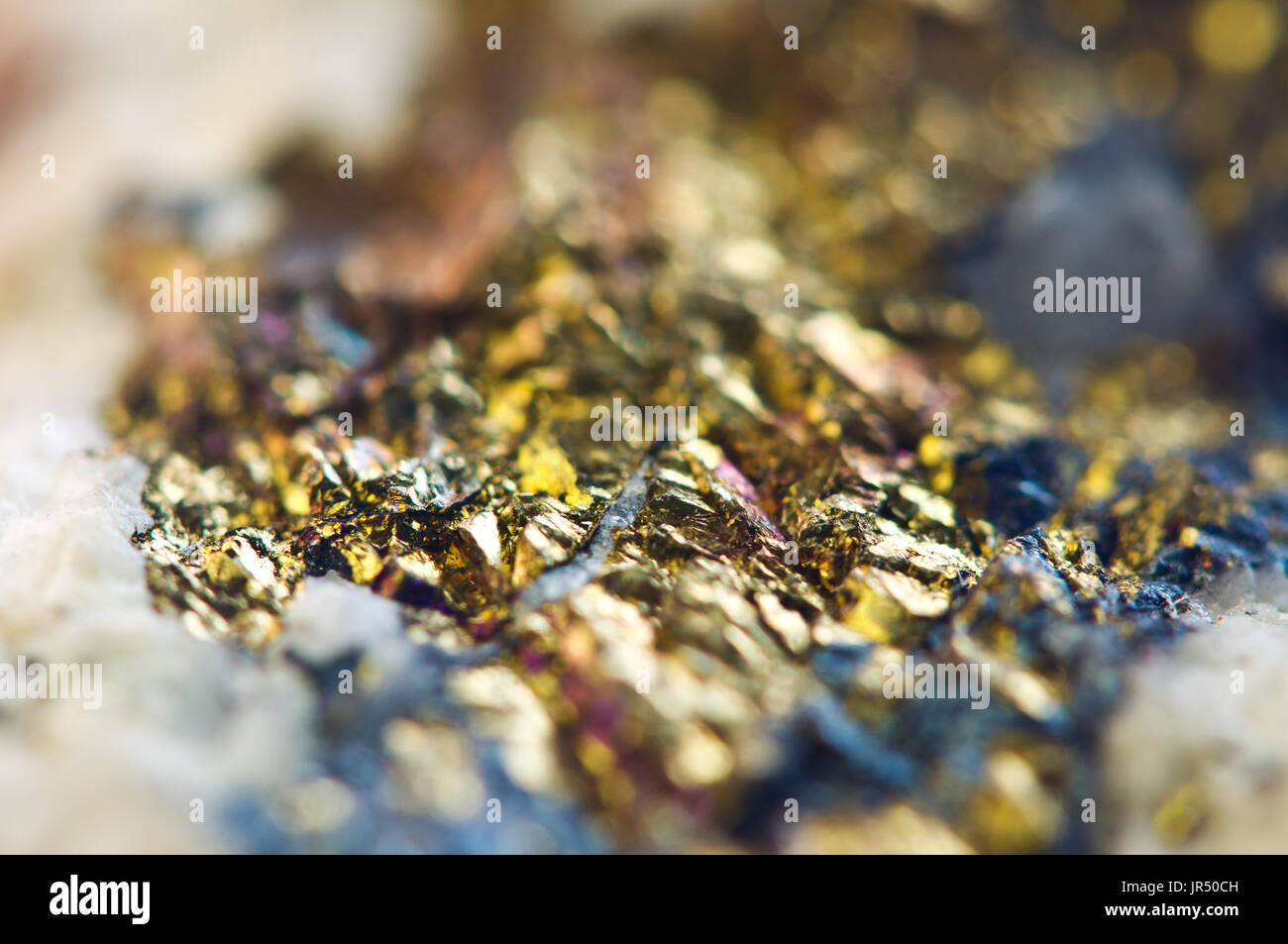 Abstrakte Goldgrund aus natürlichen Mineral. Makro Stockfoto