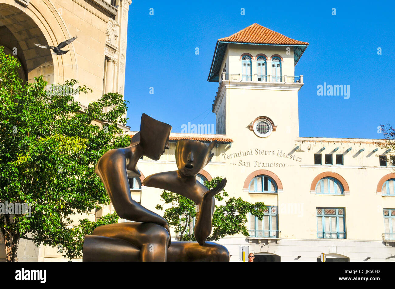 Havanna, Kuba - 19. Dezember 2016: Zeitgenössische Kunst in Plaza de San Francisco in Havanna, Kuba Stockfoto