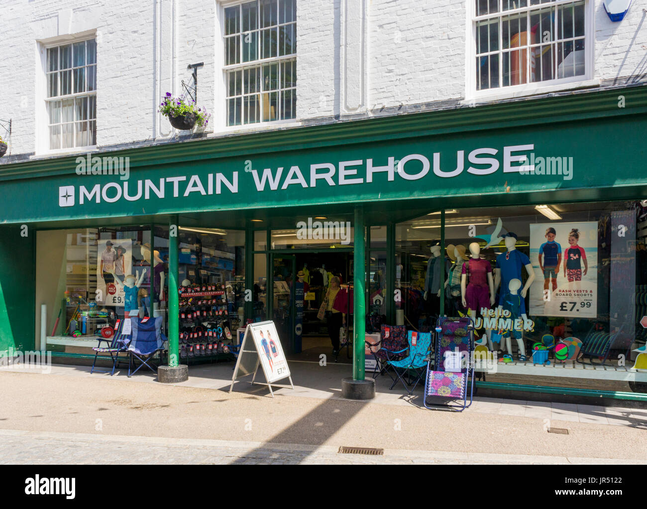 Mountain Warehouse Shop, England, UK Stockfoto